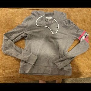 Hooded pink sweatshirt